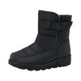 thumbnail image 3 of Womens Winter Snow Boots With Warm Fur Lining Comfortable Booties Non Slip Waterproof Outdoor Shoes (Black,40), 3 of 8