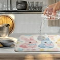 thumbnail image 5 of Spring Easter Dish Drying Mat Cute Bunny Kitchen Dish Drying Pad Absorbent Dish Dryer Mat for Kitchen Countertops Microfiber Dishes Drainer Pad Dish Drying Rack Mat (18x24 in), 5 of 6