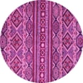 thumbnail image 1 of Ahgly Company Indoor Round Abstract Pink Modern Area Rugs, 8' Round, 1 of 4