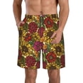 thumbnail image 1 of Balery Sunflower Traje de Baño Estilo Hawaiano para Hombre, Shorts de Secado Rápido con Bolsillos-Small, 1 of 6