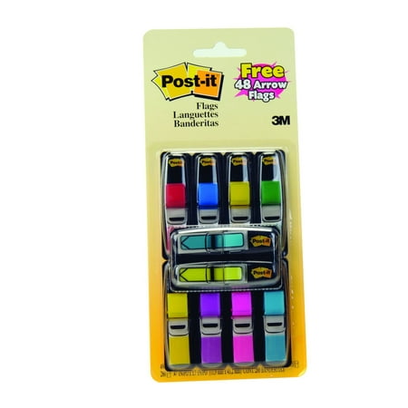 Post-it Flags Value Pack, Assorted Colors, 1/2 in Wide, 8 Dispensers/Pack, 280 Flags Total plus 48 A