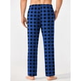 thumbnail image 5 of Ekouaer 2 Pack Mens Pajama Pants Long Pjs Bottoms Soft Sleepwear Bottoms with Pockets Drawstring All-match Lounge Pants, 5 of 6