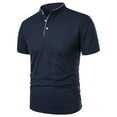 thumbnail image 2 of heyac Polo T Shirts for Men Slim Fit Gym Apparel Gradient Golf Shirt Lightweight Summer Casual Tennis T Shirts Summer Casual Work Short Sleeve, 2 of 5