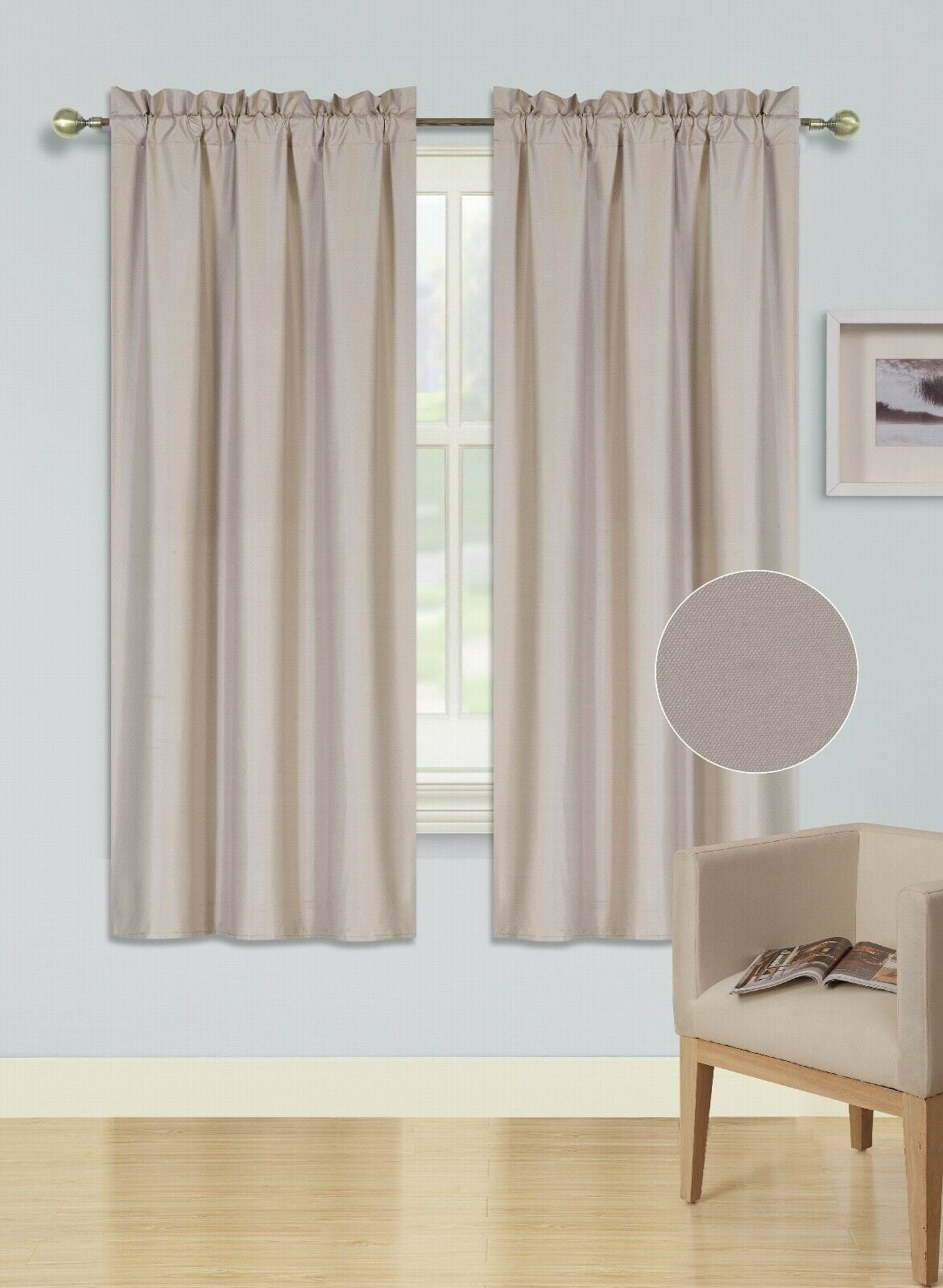 Warda 2 Jacobean Floral 1pc Printed Blackout Room Darkening Window Curtain Treatment Rod Pocket Panel 37 W X 84 L Walmart Com Walmart Com