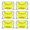 thumbnail image 1 of Muka 6PCS Softball 210D Polyester Drawstring Backpack, 14"H x 15 3/4"W, 1 of 6