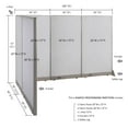 thumbnail image 2 of GOF L-shaped Freestanding Office Partition, Room Divider, Privacy Screen, Workstation Cubicle (66"D x 108"W x 72”H), 2 of 13