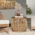 thumbnail image 6 of NPD Furniture Arlo Rattan Side/ End Table w/ Wood Top in Honey, 6 of 6
