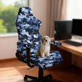 thumbnail image 4 of HELLHERO Sharks Camo Print 4 Pcs Gaming Chair Cover with Armrest Cover for Gamer, Stretch Spandex Gaming Chair Slipcover with Armrest Covers for Living Room, 4 of 10
