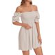 thumbnail image 3 of Vestido De Las Señoras Vestido de mujer sin espalda con cordones y manga farol elegante para fiesta (blanco XL) Ygjytge para Mujer Blanco T S, 3 of 8