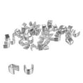 thumbnail image 1 of 100uds Topes superiores en U Unique Bargains #3 Tono Plateado, 1 of 6