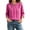 Hot Pink Womens Tops, variant on Womens Plus Size Tops Linen Elbow Length Sleeve Tshirts for Women Crew Neck Pullover Summer Fall Top M-4XL