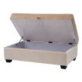 thumbnail image 4 of Pouf de rangement Antonio CorLiving en velours, 4 of 5