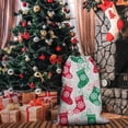 thumbnail image 5 of Christmas Bags Drawstring,Christmas Stocking Pattern Large Xmas Christmas Gift Bags,Reusable for Xmas and New Year Party Favors and Supplies,27.6" X 19.7", 5 of 6