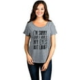 thumbnail image 2 of Thread Tank Roll My Eyes Out Loud Women's Relaxed Slouchy Dolman T-Shirt Tee Heather Grey Small, 2 of 4