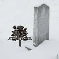 thumbnail image 4 of Rose Flower Memorial Grave Markers Miss You Metal Garden Stake Graves Cemetery Decor Outdoor Plaque Ornament Black Silhouette Text Graveyard Decorative Memoriam Art Gifts 11.8x10.8in, 4 of 8