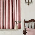 thumbnail image 2 of Deconovo Blackout Curtains Silver Wave Foil Print Pattern Room Darkening Drapes 52Wx 63L inch Set of 2 Panels Coral Pink, 2 of 6