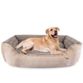 thumbnail image 1 of Cama para perros JOEJOY rectangular para perros pequeños, medianos y grandes, color beige, 1 of 6