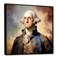 thumbnail image 2 of Designart "Portrait of President George Washington in Vintage Style I" People Framed Wall Art - Blue President/Political Living Room Framed Canvas Art, 2 of 6