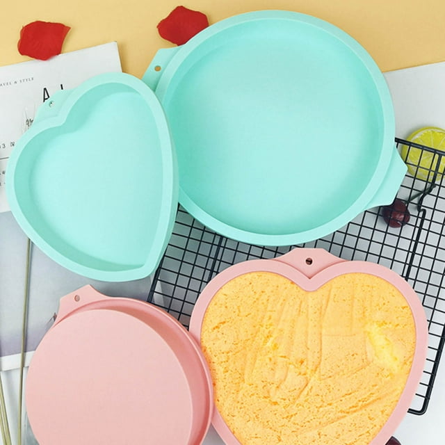 Flmtop 6/8 Pouces Rond Amour Coeur Forme Réutilisable Silicone Moule Moule Outils de Cuisson