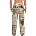 thumbnail image 3 of Xecao Abstract Coffee Pattern With Letters Men's Straight Lounge Pajama Pants: The Ultimate in Comfortable Sleepwear, 3 of 9