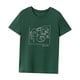 thumbnail image 3 of Camiseta Para Mujer Verano Casual Tops De Verano Para Vacaciones Uso Diario Compras XXL Verde, 3 of 7