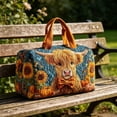 thumbnail image 3 of Cow Plaid Print Travel Duffel Bag Large Capacity Weekender Tote Shoulder Bag for Women Gym Weekend, 3 of 7