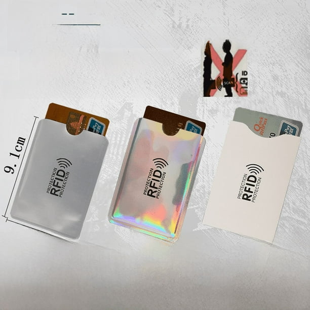 Bolsa de aluminio antidesmagnetización para tarjetas bancarias Bolsa con protección RFID Bolsa antirrobo para tarjetas de identificación NFC