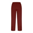 thumbnail image 5 of CFLVAEK Barrel Sweatpants Women with Pockets Loose Fit Wide Leg Sweatpant Plain High Waisted Baggy Lounge Pants Wine L, 5 of 7