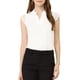 thumbnail image 5 of INSPIRAR CHIC Blusa básica sin mangas de cuello en V para mujer M Blanca, 5 of 8
