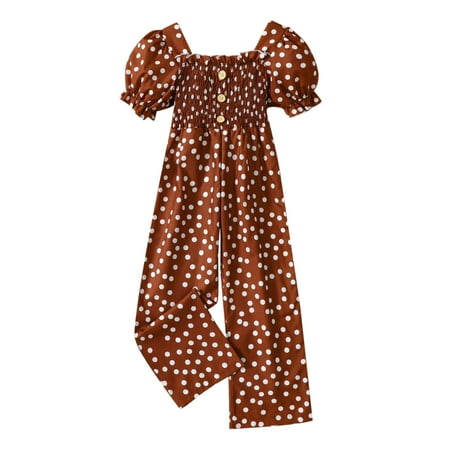 

Children Girls Bodysuit Lantern Sleeve Polka Dots Printed Casual Cute Kids Baby Clothes Spring Summer Soft Rompers Jumpsuits