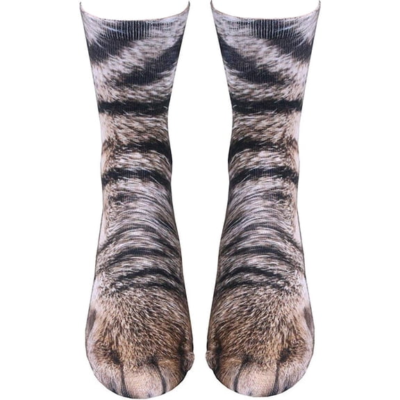 RAINLOS Fun Animal Paw Socks - 3D Cute Crazy Socks for Adults Teens, Ideal Christmas Valentine’s Gag Gifts, White Elephant Stocking Stuffers for Dad Husband & Animal Lovers