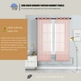 thumbnail image 4 of WPM Blush Rose Pink Sheer Window Curtain Panels for Bedroom, Kitchen, Kids Room- Solid Semi Voile Drapes Grommet Living Room Panels. 54 inch wide x 63 inch long, Set of 2, 4 of 7