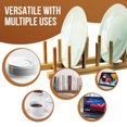thumbnail image 3 of AAOMASSR Bamboo Dish Rack Plate Organizer for Kitchen Organization and Storage, 3 of 4