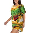 thumbnail image 2 of Xecao Cool Dinosaur Playing Guitar print Swimsuit for women, Summer-ready, sporty style.Quick-dry fabric. Many sizes & colors., 2 of 9
