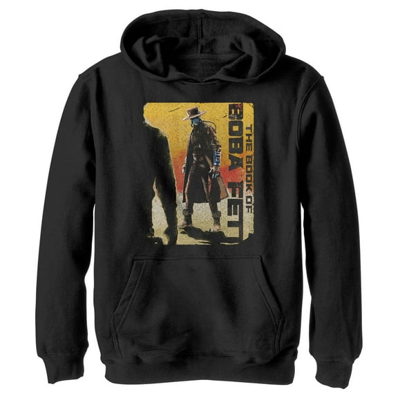 Boy's Star Wars: The Book of Boba Fett Cad Bane Outlaw Gun Slinger  Pull Over Hoodie Black Small