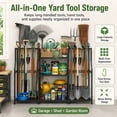 thumbnail image 6 of UNTIMATY Large Garden Tool Organizer with Shelves and Basket Heavy Duty Garden Tool Rack for Garage Shed and Yard Tool Storage, 6 of 10