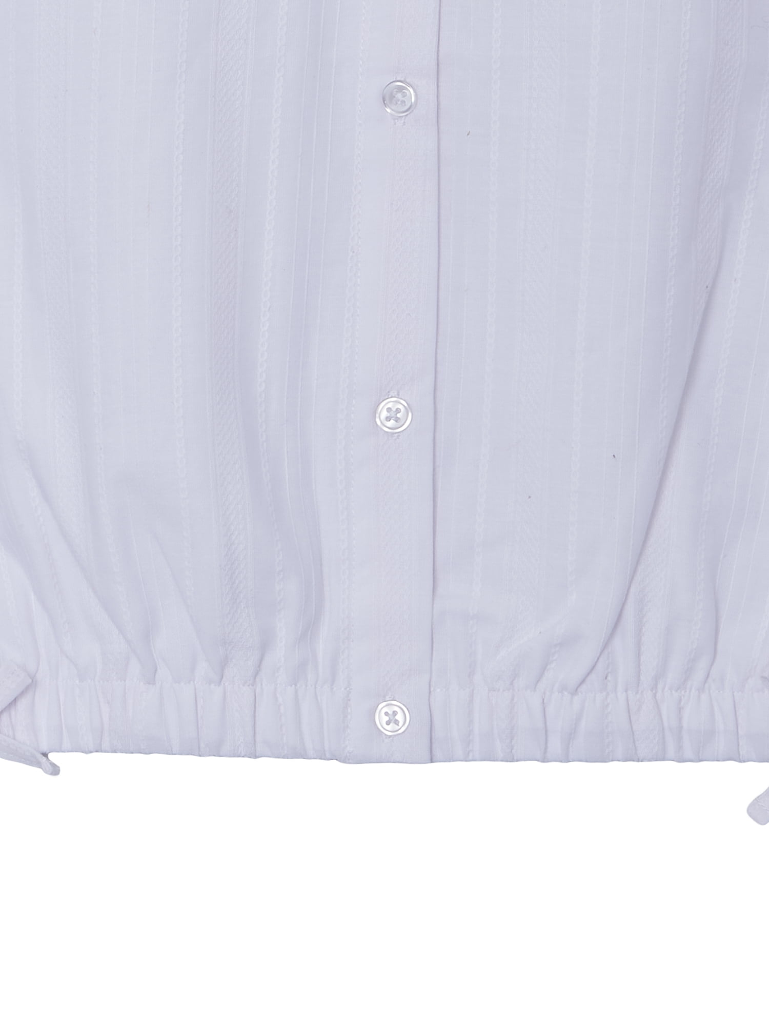 Wonder Nation Girls Short Sleeve Camp Top, Sizes 4-18 & Plus