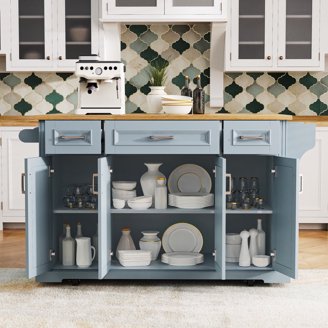 Chris & Chris JET1222 Stadium Kitchen Work Station With Wood Top