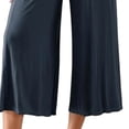 thumbnail image 4 of Lenpel Capri Pajama Pants for Women High Elastic Waist Cropped Yoga Pants Lightweight Casual Loose Comfy Soft Baggy Capris, 4 of 4
