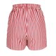 thumbnail image 3 of Pantalones Cortos Casuales de Verano para las Mujeres Cordón de Bolsillo a Rayas de Moda, Desgaste Callejero de Poliéster Aireado, 3 of 6