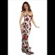 thumbnail image 3 of Vestido Maxi Ajustado de Verano para Mujer, con Tirantes y Estampado Floral, Ajustado, Sin Espalda para Fiestas y Clubes M, 3 of 10