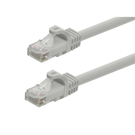 Monoprice Cat5E Ethernet Patch Cable - 1 Feet - Gray | Network Internet Cord - Snagless RJ45, Stranded, 350Mhz, Utp, Pure Bare Copper Wire, 24Awg - Flexboot Series