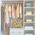 thumbnail image 4 of Yayeee Collapsible Cube Storage Bin with Lid Fabric Closet Decorative Basket with Handles, Pink Oranges, 4 of 7