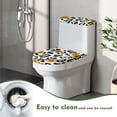 thumbnail image 4 of HELLHERO Cow Print Sunflower Pattern Toilet Seat Cover Easy to Clean for Hotel Stretchy Fabric Toilet Seat Covers, 4 of 8