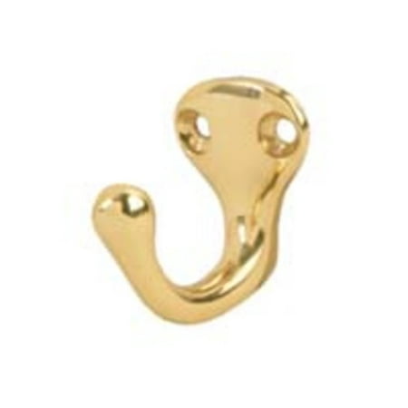 Single Wardrobe Hook - Ives 581A Low Profile Single Cast Aluminum Wardrobe Hook with 1 5/8