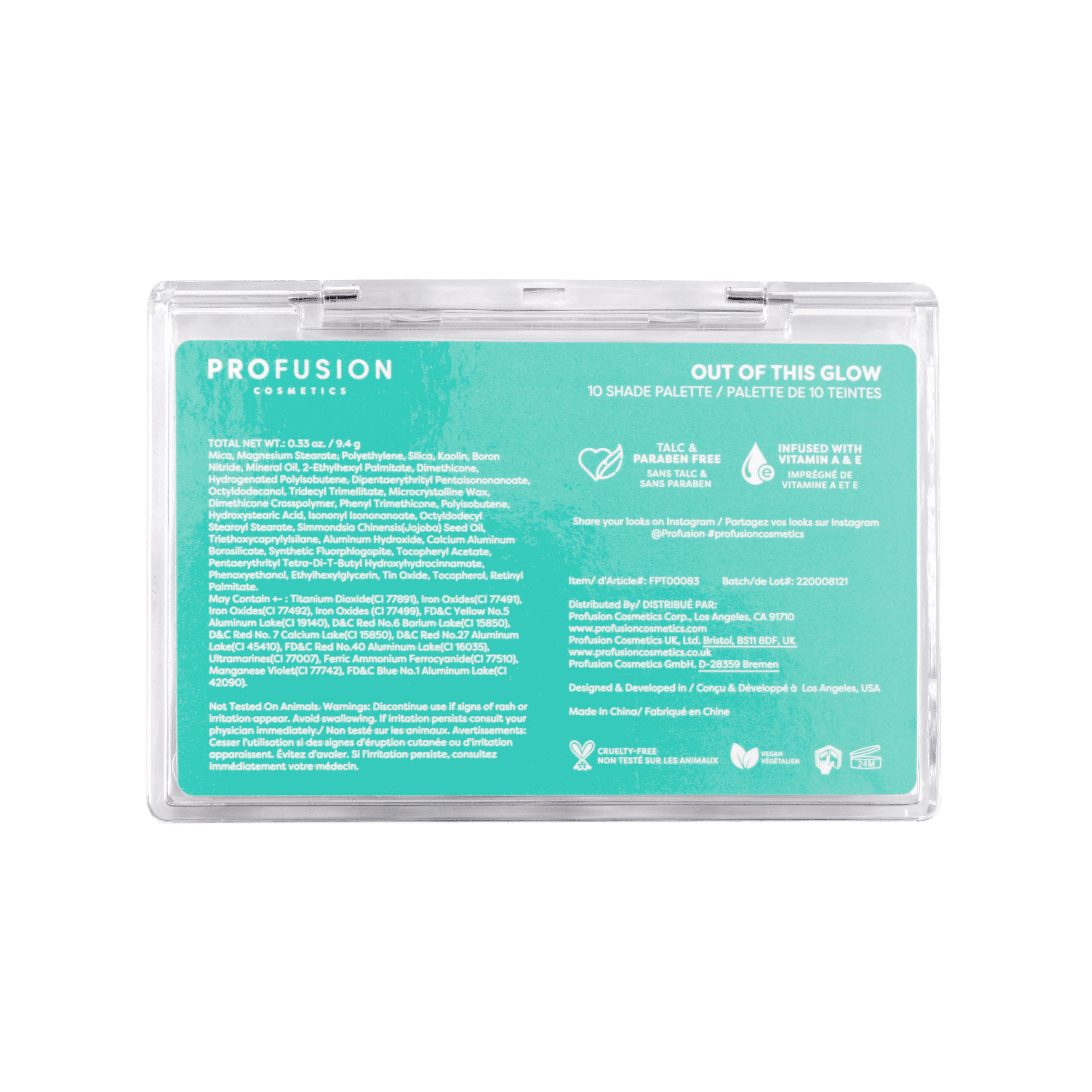 Profusion Cosmetics Out of this Glow - 10 Shade Palette 0.25 oz