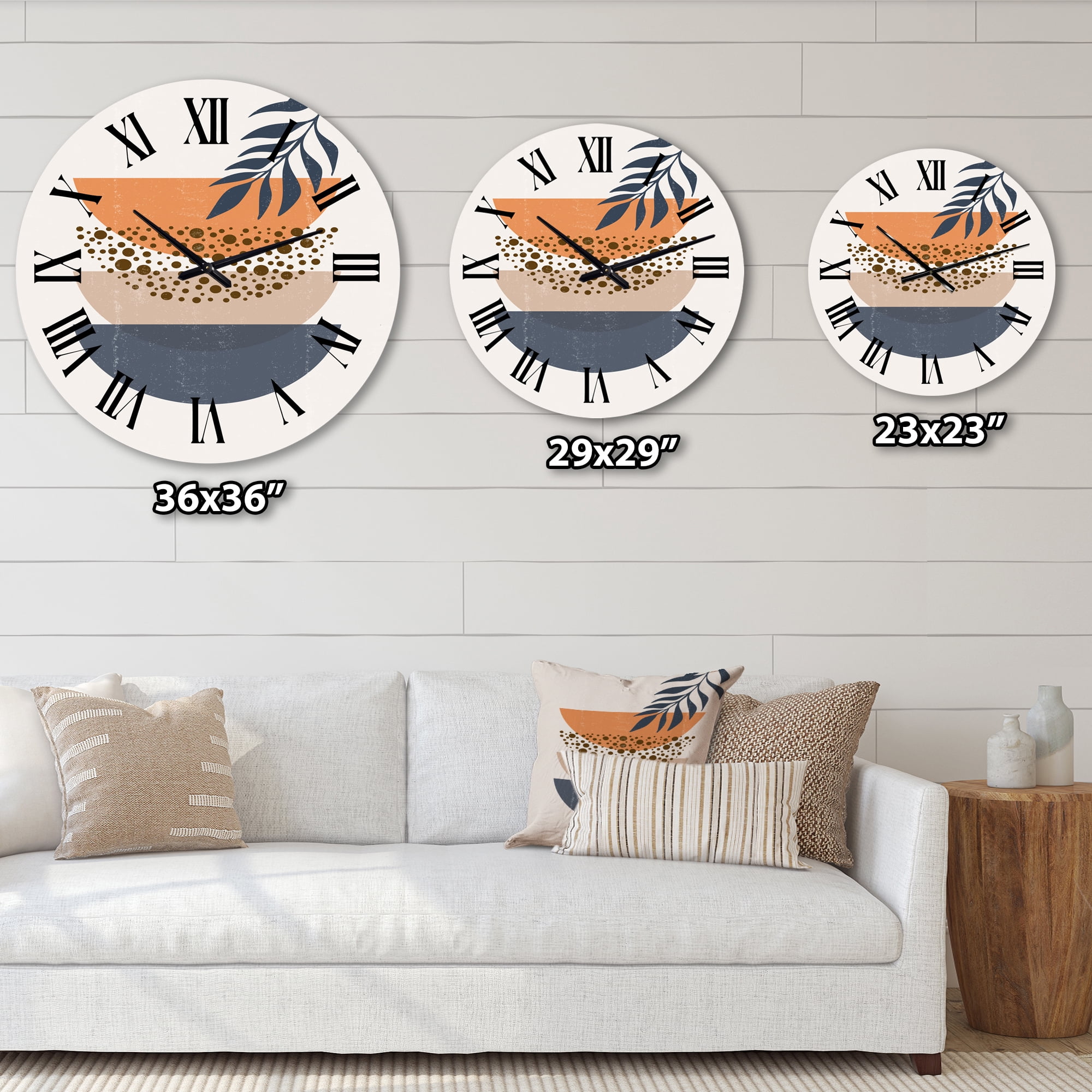 Designart 1 in Modern,Contemporary Wall Clock