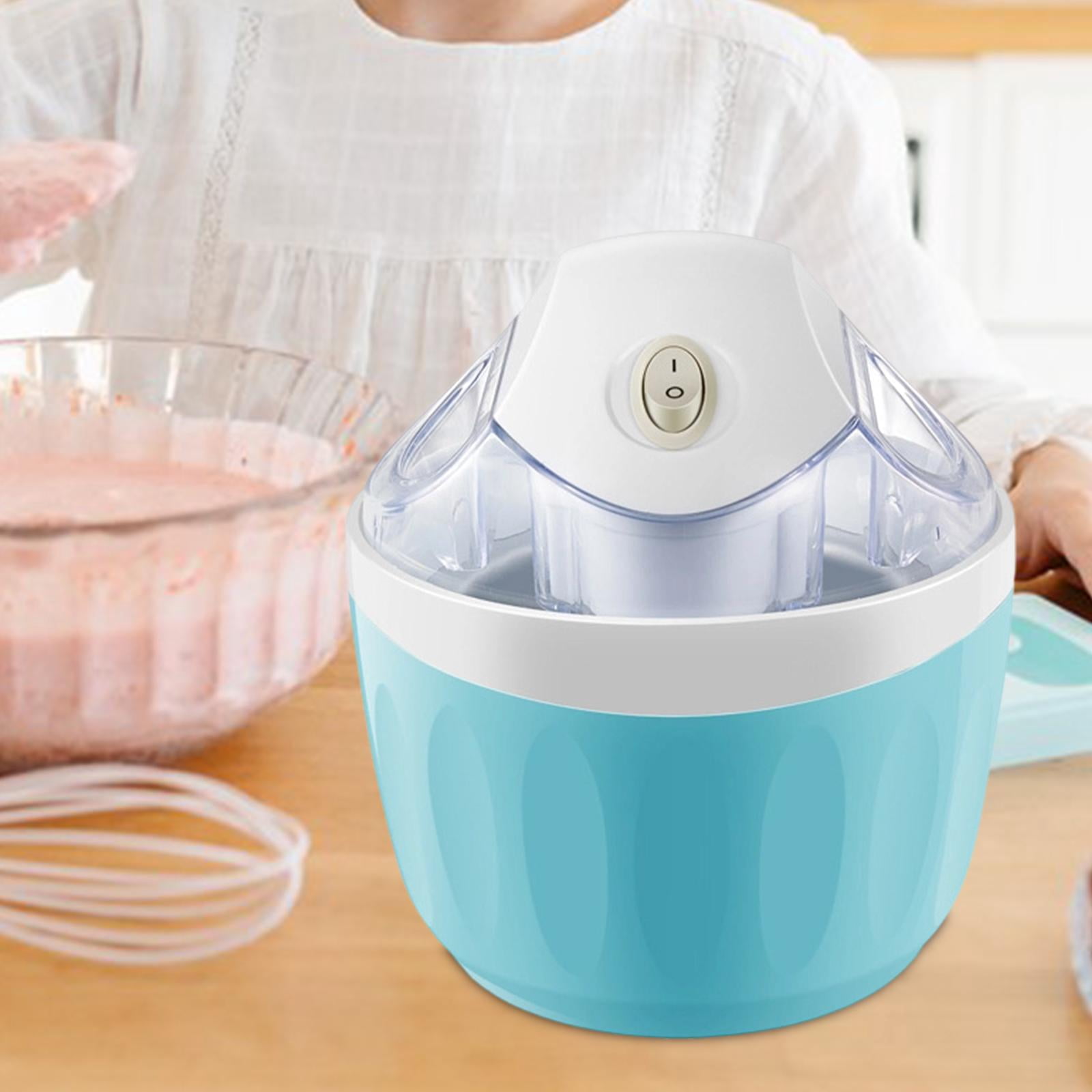 Nishiyuenyi Electric Ice Cream Maker Easy to Clean and Use Home Use Summer Dessert Maker Blue White