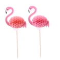 thumbnail image 4 of WHAMVOX Pink 3D Flamingo Cake Toppers for Decoration Creative Paper Picks for Tropical Summer Parties 5.5 Inches, 4 of 8