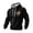 Black, variant on USA 250th Anniversary Merchandise, Mens 4th of July Outfit USA Flag Print Hoodie Casual Waffle Sweatshirt with Pocket Patriotic Apparel